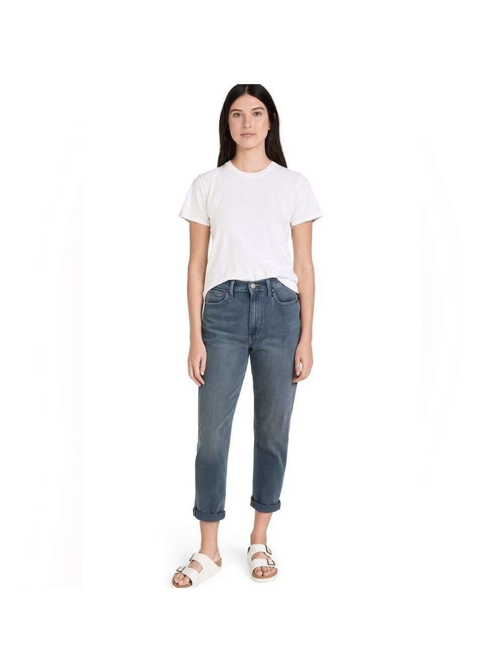 THE GREAT. Ultra Soft Cotton Blend ‘Mister Slouch’ Cropped & Cuffed Jeans 25